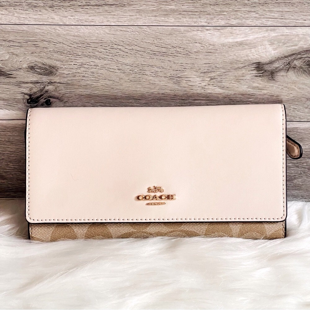 Coach slim trifold large wallet